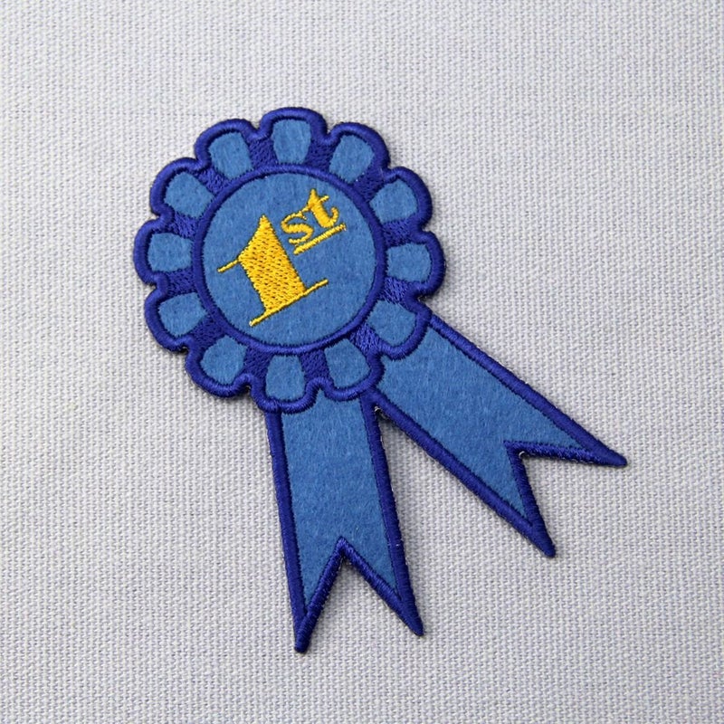 ZEGIN First Place Award Ribbon Embroidered Badge Iron On Sew On Patch - Image 4